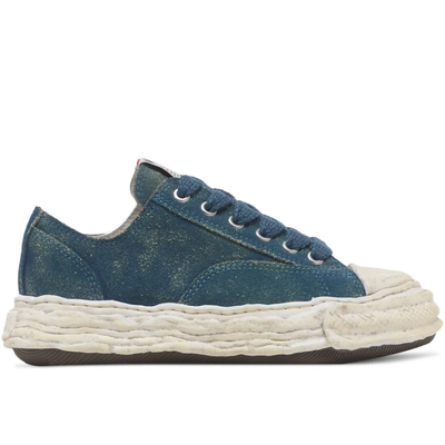 Maison Mihara Yasuhiro Peterson 23 Women's Navy Blue Leather Low-Top Sneakers