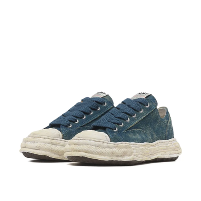 Maison Mihara Yasuhiro Peterson 23 Women's Navy Blue Leather Low-Top Sneakers