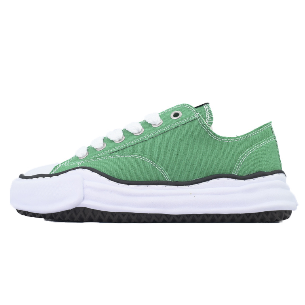Maison Mihara Yasuhiro Peterson Green Canvas Low-Top Sneakers