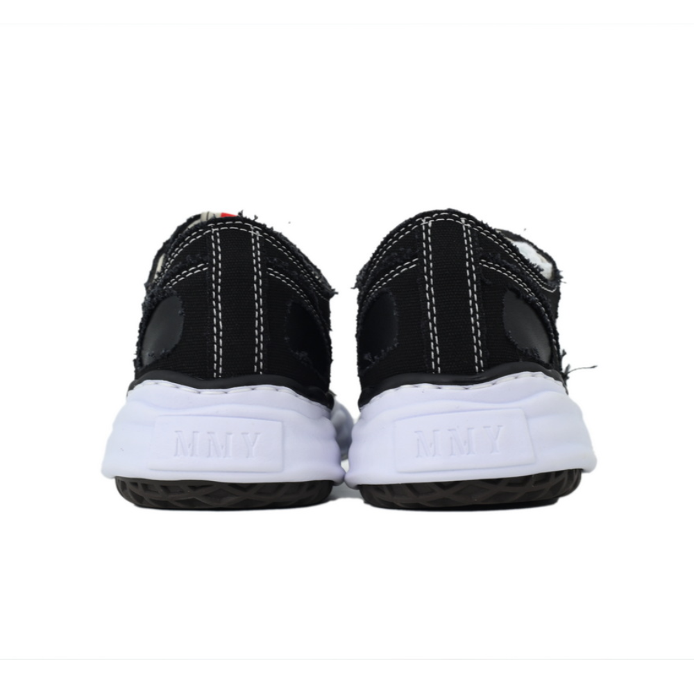 Maison Mihara Yasuhiro Peterson Men's Black White Distressed Canvas OG Sole Sneakers