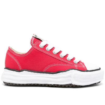 Maison Mihara Yasuhiro Peterson Men's Red White Canvas OG Sole Sneakers