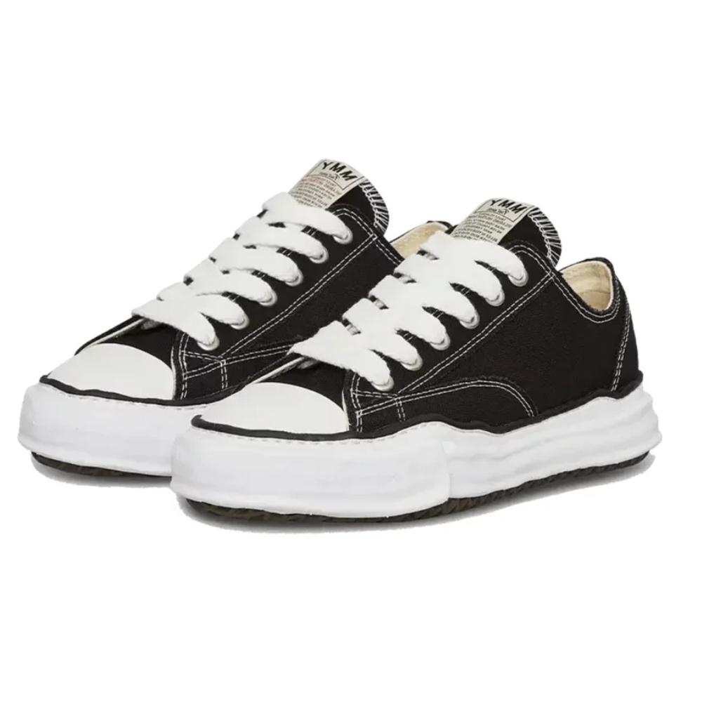 Maison Mihara Yasuhiro Peterson OG Sole Black Canvas Low-Top Sneakers