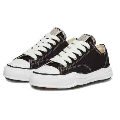 Maison Mihara Yasuhiro Peterson OG Sole Black Canvas Low-Top Sneakers