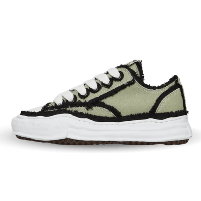 Maison Mihara Yasuhiro Peterson OG Sole Frayed Khaki Canvas Low-Top Sneakers