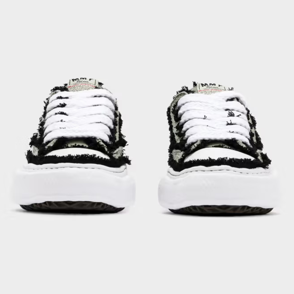 Maison Mihara Yasuhiro Peterson OG Sole Frayed Khaki Canvas Low-Top Sneakers
