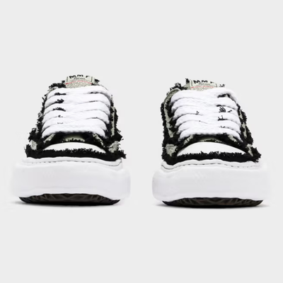 Maison Mihara Yasuhiro Peterson OG Sole Frayed Khaki Canvas Low-Top Sneakers