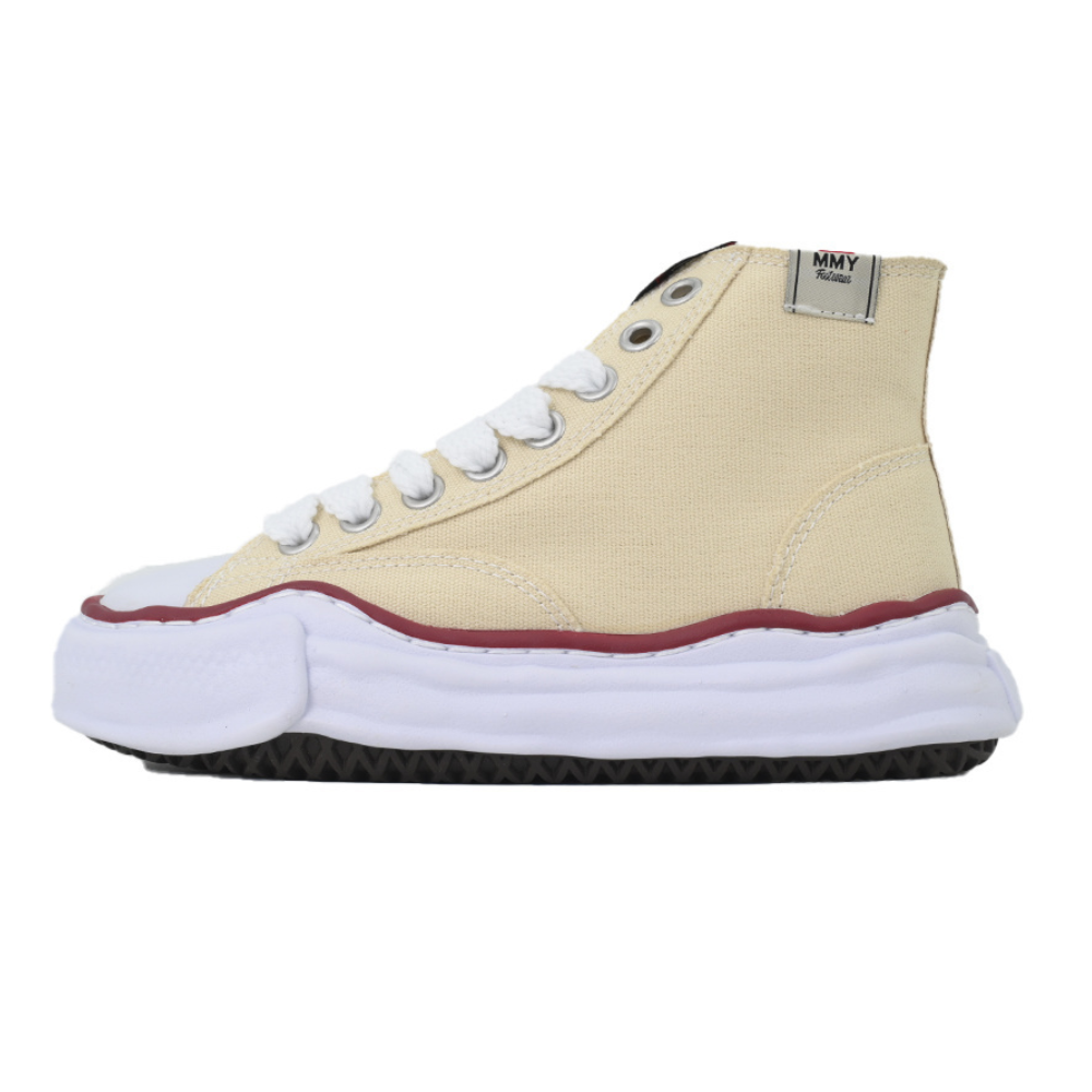 Maison Mihara Yasuhiro Peterson OG Sole Men's Natural Canvas High-Top Sneakers