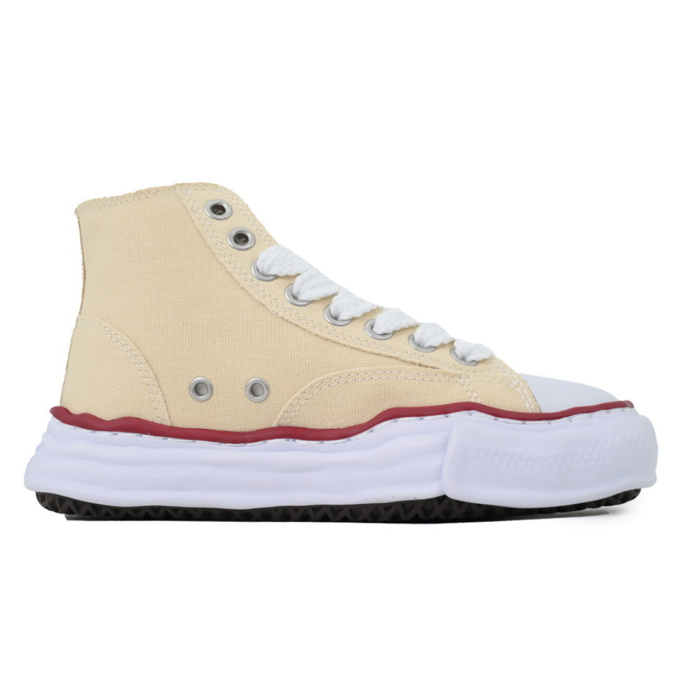 Maison Mihara Yasuhiro Peterson OG Sole Men's Natural Canvas High-Top Sneakers