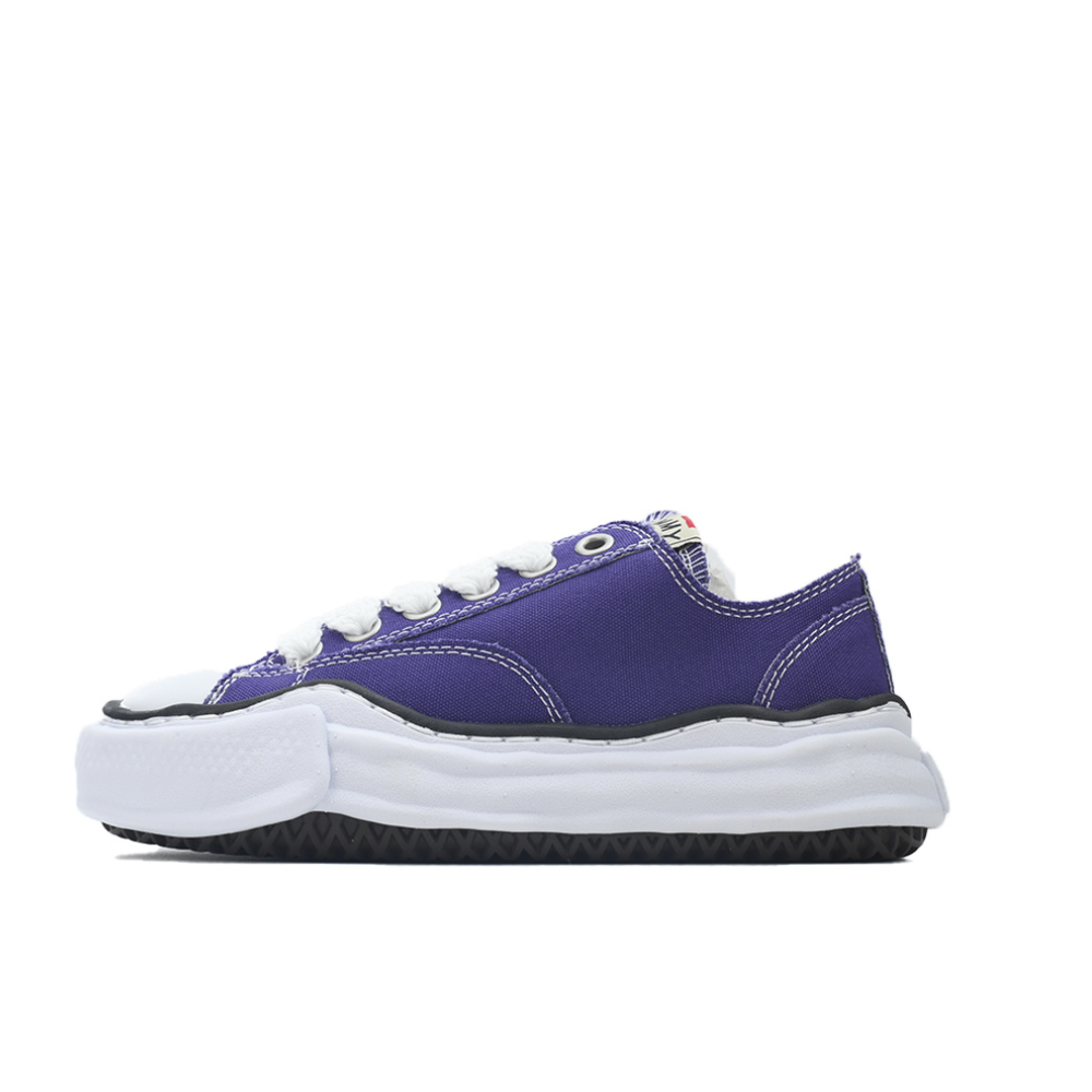 Maison Mihara Yasuhiro Peterson Original Men's Purple White Canvas Low-Top Sneakers