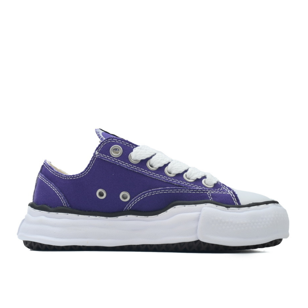 Maison Mihara Yasuhiro Peterson Original Men's Purple White Canvas Low-Top Sneakers