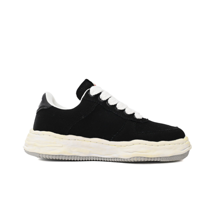 Maison Mihara Yasuhiro Wayne Black White Canvas Low-Top Sneakers