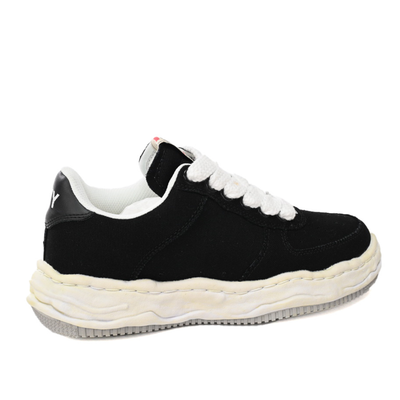 Maison Mihara Yasuhiro Wayne Black White Canvas Low-Top Sneakers