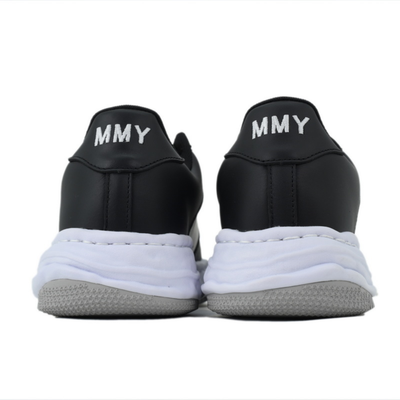 Maison Mihara Yasuhiro Wayne Men's Black White Leather Low-Top Sneakers