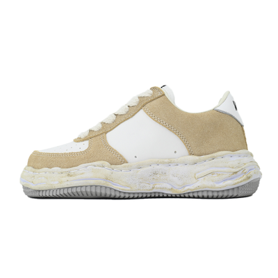 Maison Mihara Yasuhiro Wayne Men's White Beige Leather Suede Sneakers
