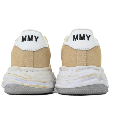 Maison Mihara Yasuhiro Wayne Men's White Beige Leather Suede Sneakers