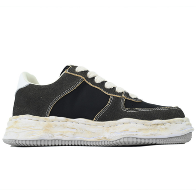 Maison Mihara Yasuhiro Wayne OG Sole Black Grey Leather Low-Top Sneakers