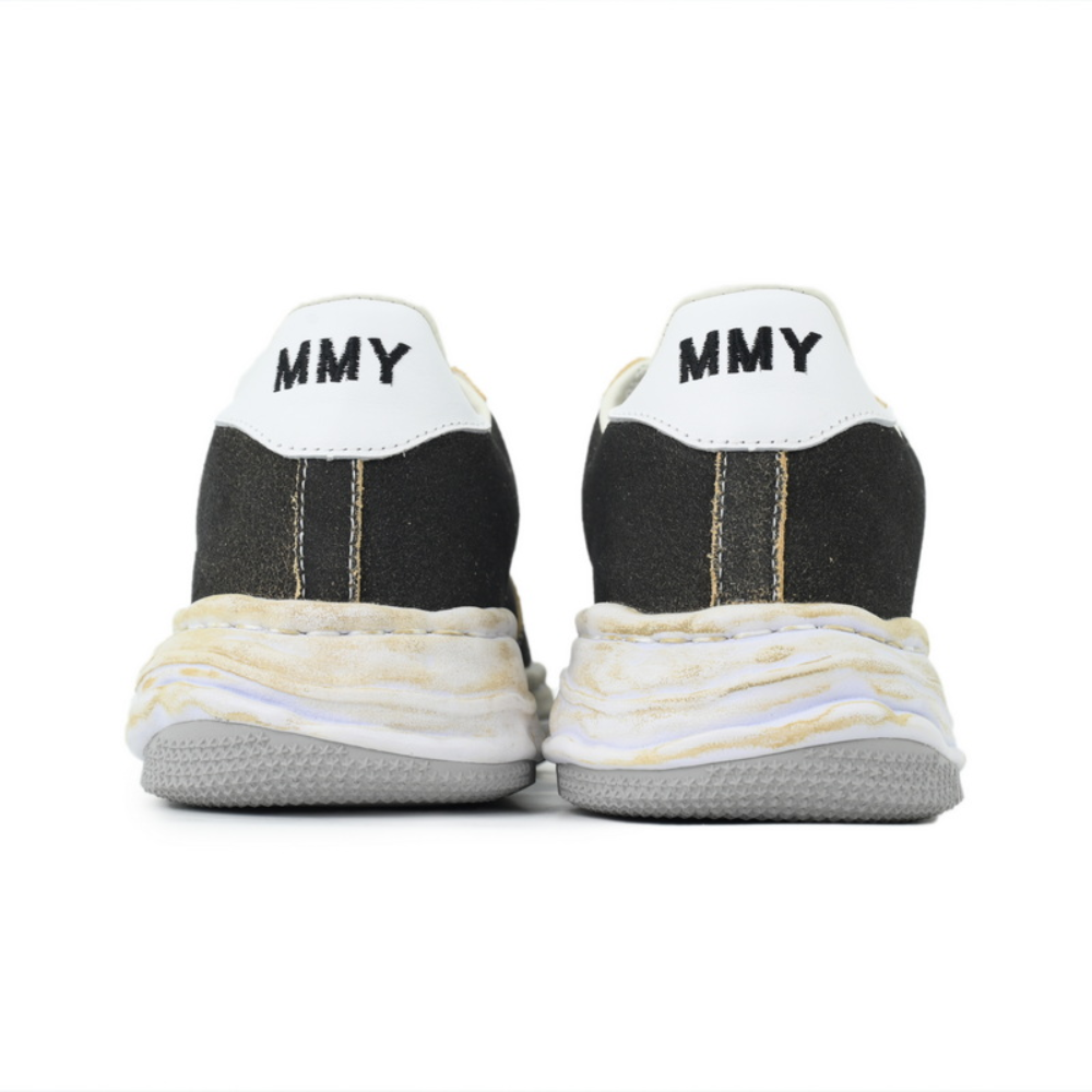 Maison Mihara Yasuhiro Wayne OG Sole Black Grey Leather Low-Top Sneakers