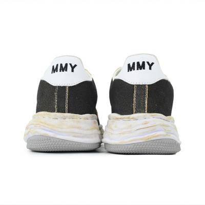 Maison Mihara Yasuhiro Wayne OG Sole Black Grey Leather Low-Top Sneakers