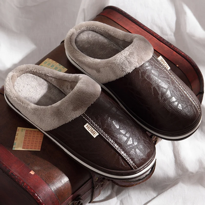 Indoor Cushion Slippers - Footbed Rubber Sole