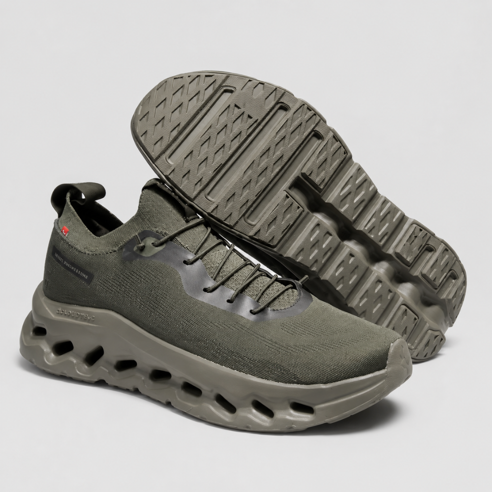 Men Retro Sneaker - Lace Up Multi Panel Casual Trainers