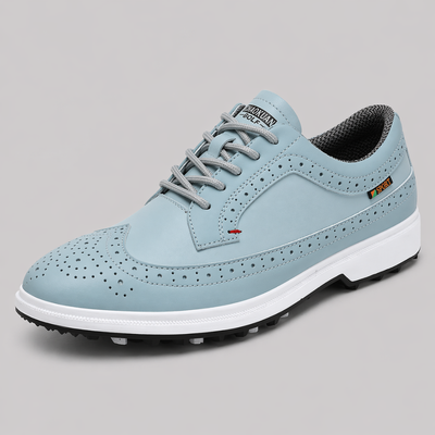 Men's Leather Golf Shoes - Breathable Spikeless Golf Trainers