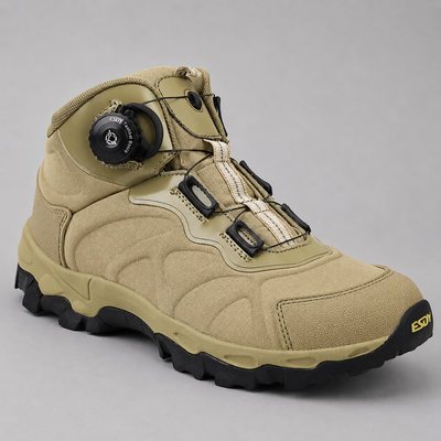 Men's Mid-Top Hiking Shoes – Outdoor Automatic Buckle Trekking Shoes