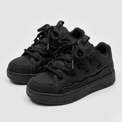 Men’s Platform Casual Sneakers – Breathable Vulcanized Trainers with Non-Slip Sole