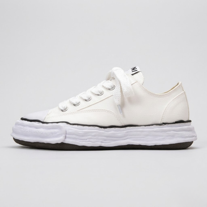 Men's Platform Sneakers - Canvas Shell Toe Casual Trainers
