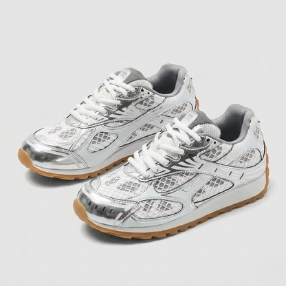 Men's Retro Platform Sneakers – Breathable Genuine Leather Casual Running Shoes