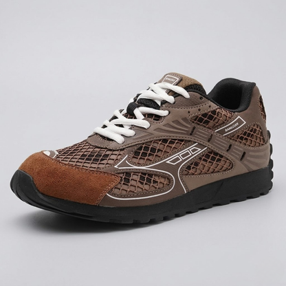 Men's Retro Platform Sneakers – Breathable Genuine Leather Casual Running Shoes
