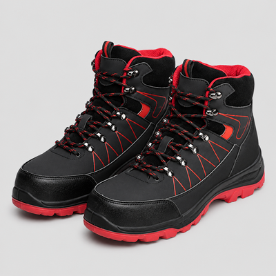 Men's Steel Toe Safety Work Boots - Slip Resistant Puncture Resistant Construction Boots