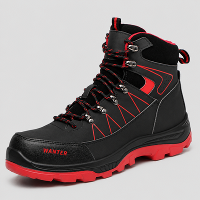 Men's Steel Toe Safety Work Boots - Slip Resistant Puncture Resistant Construction Boots
