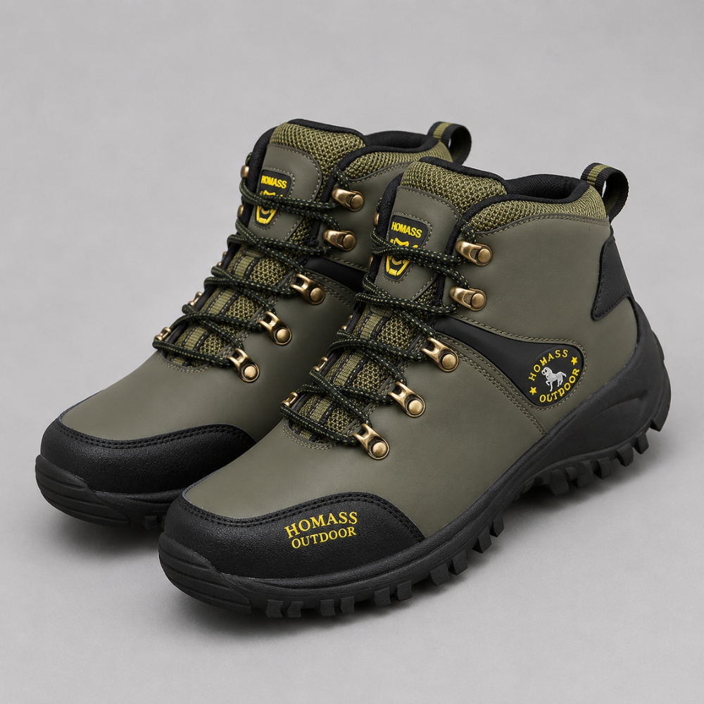 Men's Steel Toe Waterproof Hiking Boots – Mid-Top Outdoor Work Boots