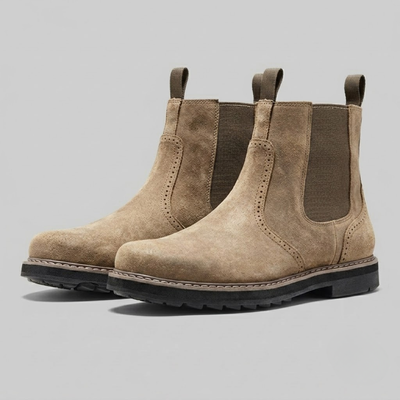 Men’s Suede Ankle Boots – Side Zip Casual Boots