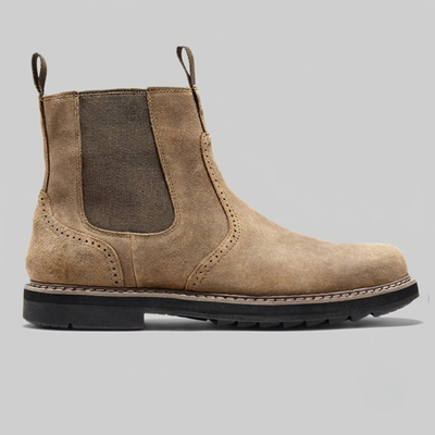 Men’s Suede Ankle Boots – Side Zip Casual Boots