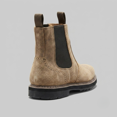Men’s Suede Ankle Boots – Side Zip Casual Boots