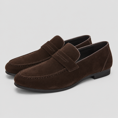 Mens Suede Slip On Loafers – Soft Casual Moccasin Business Shoes