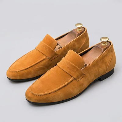 Mens Suede Slip On Loafers – Soft Casual Moccasin Business Shoes