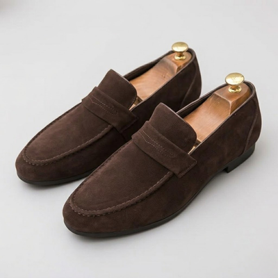 Mens Suede Slip On Loafers – Soft Casual Moccasin Business Shoes