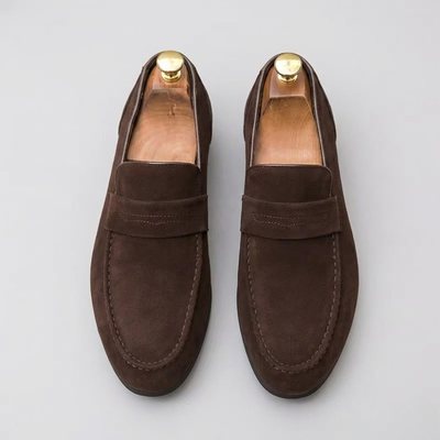 Mens Suede Slip On Loafers – Soft Casual Moccasin Business Shoes