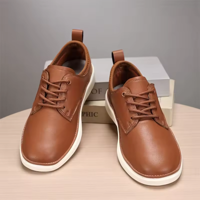 Men's Oxford Style Low Top Sneakers – Casual Lace-Up Trainers