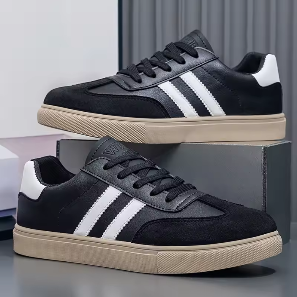 Mesh Low Top Retro Samba Sneakers for Men | Round Toe