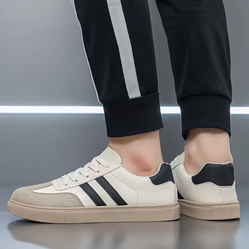 Mesh Low Top Retro Samba Sneakers for Men | Round Toe