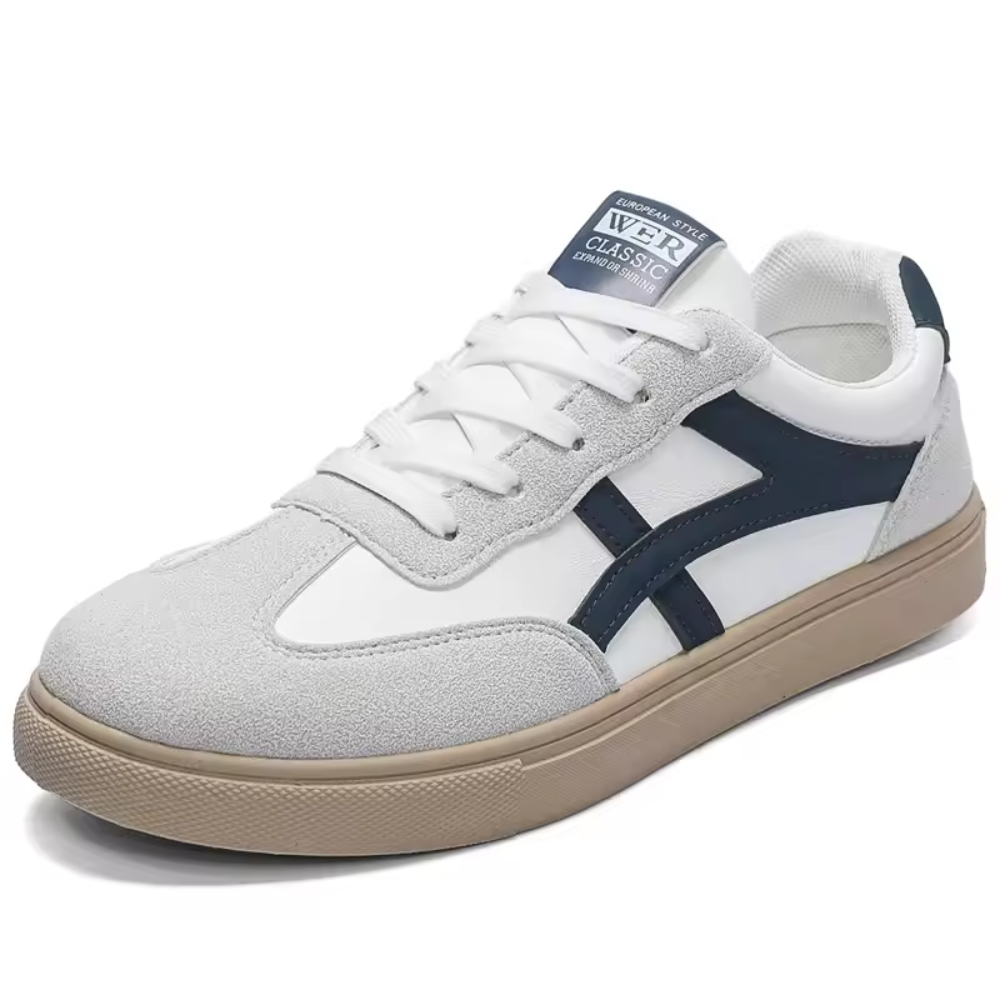 Retro Tiger Mixed Panel Sneakers for Men | Flat Sole