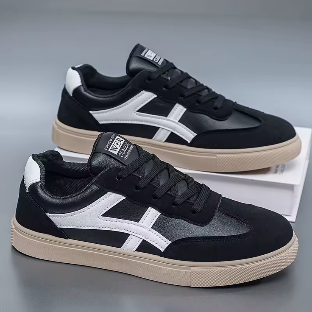 Retro Tiger Mixed Panel Sneakers for Men | Flat Sole