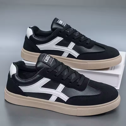 Retro Tiger Mixed Panel Sneakers for Men | Flat Sole