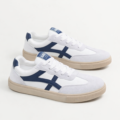 Retro Tiger Mixed Panel Sneakers for Men | Flat Sole