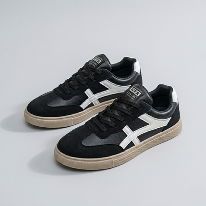 Retro Tiger Mixed Panel Sneakers for Men | Flat Sole