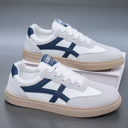 Retro Tiger Mixed Panel Sneakers for Men | Flat Sole