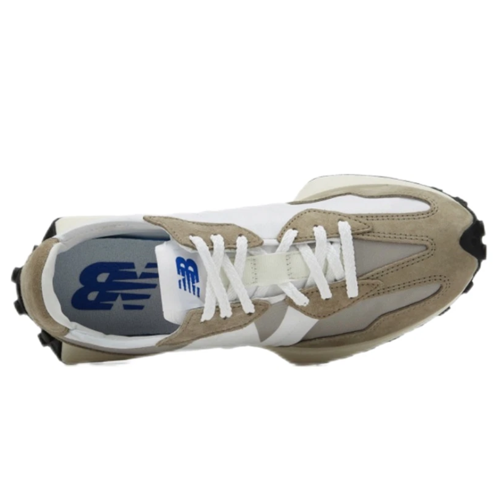 New Balance 327 Mushroom Suede and Textile Low-Top Sneakers
